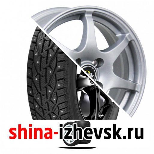 Колесо в сборе Tigar Ice 205/55 R16 T 94 + CrossStreet CR15 6.5xR16 5×112 ET46 DIA57.1 Серебристый в Ижевске